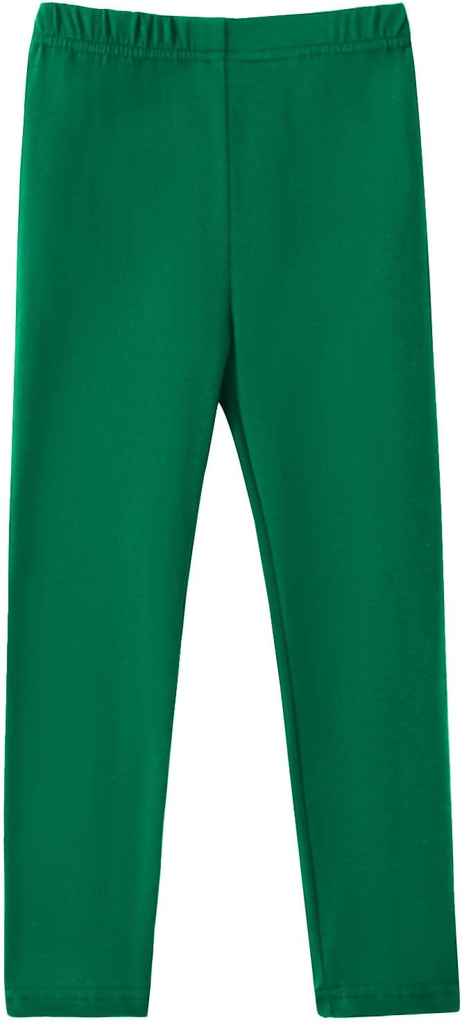 HILEELANG Cotton Leggings, Soft Stretch Pull-On Pants for Kids, Basic Solid Color Leggings, Sizes 4–14 Years - Image 4