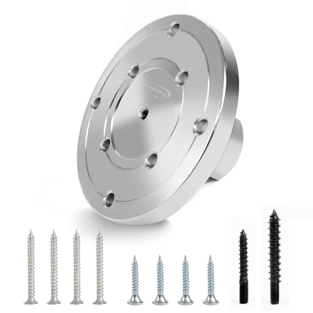 Phukmlong 4" Wood Lathe Faceplate for 1"-8TPI Thread with Screw Chuck, Wood Lathe Accessories Tools…