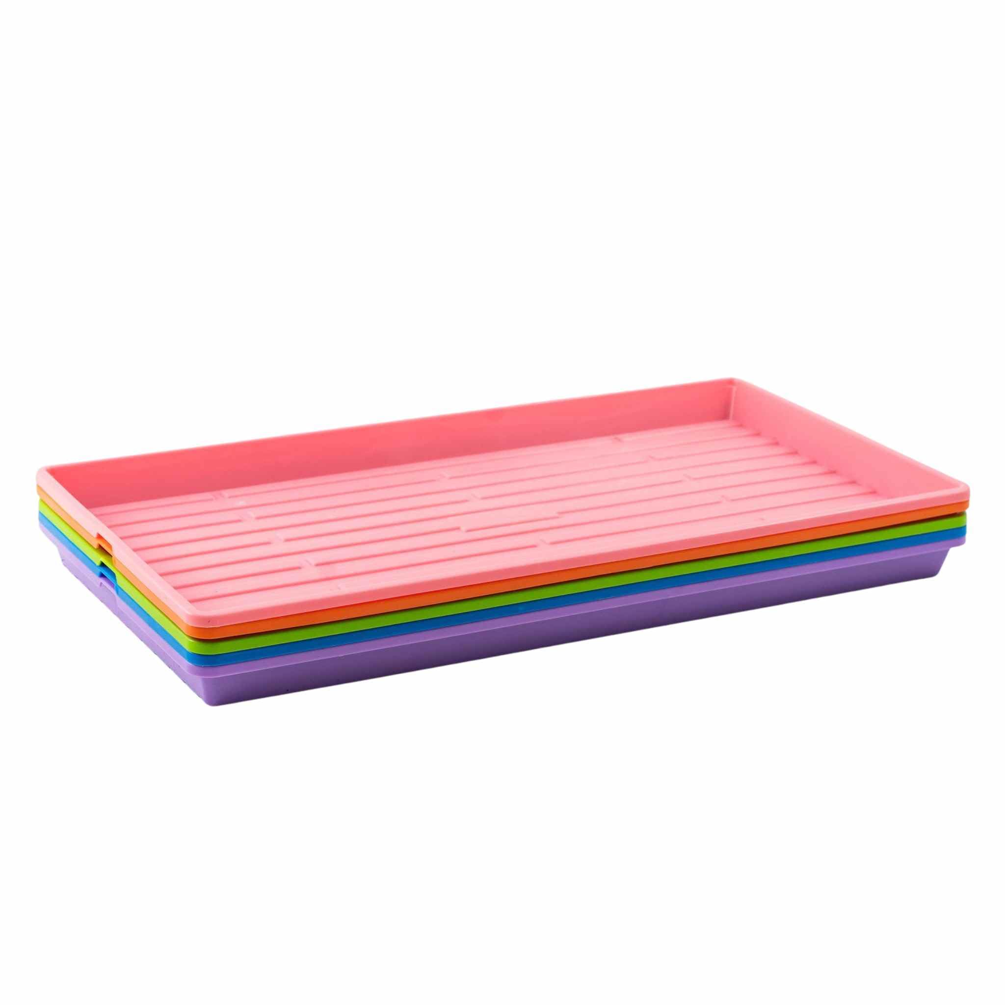 Bandejas Microgreen, multicolor, paquete de 30, sin agujeros