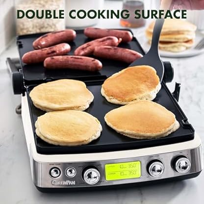 GreenPan Elite 6-in-1 Multifunktions-Kontaktgrill und -Griddle, PFAS-freie Gesunde Keramische Antihaft, Grillplatten, Einstellbare Temperatur, Kompakt, Geschlossene Presse/Offener Bereich, Cloud Cream – Bild 7