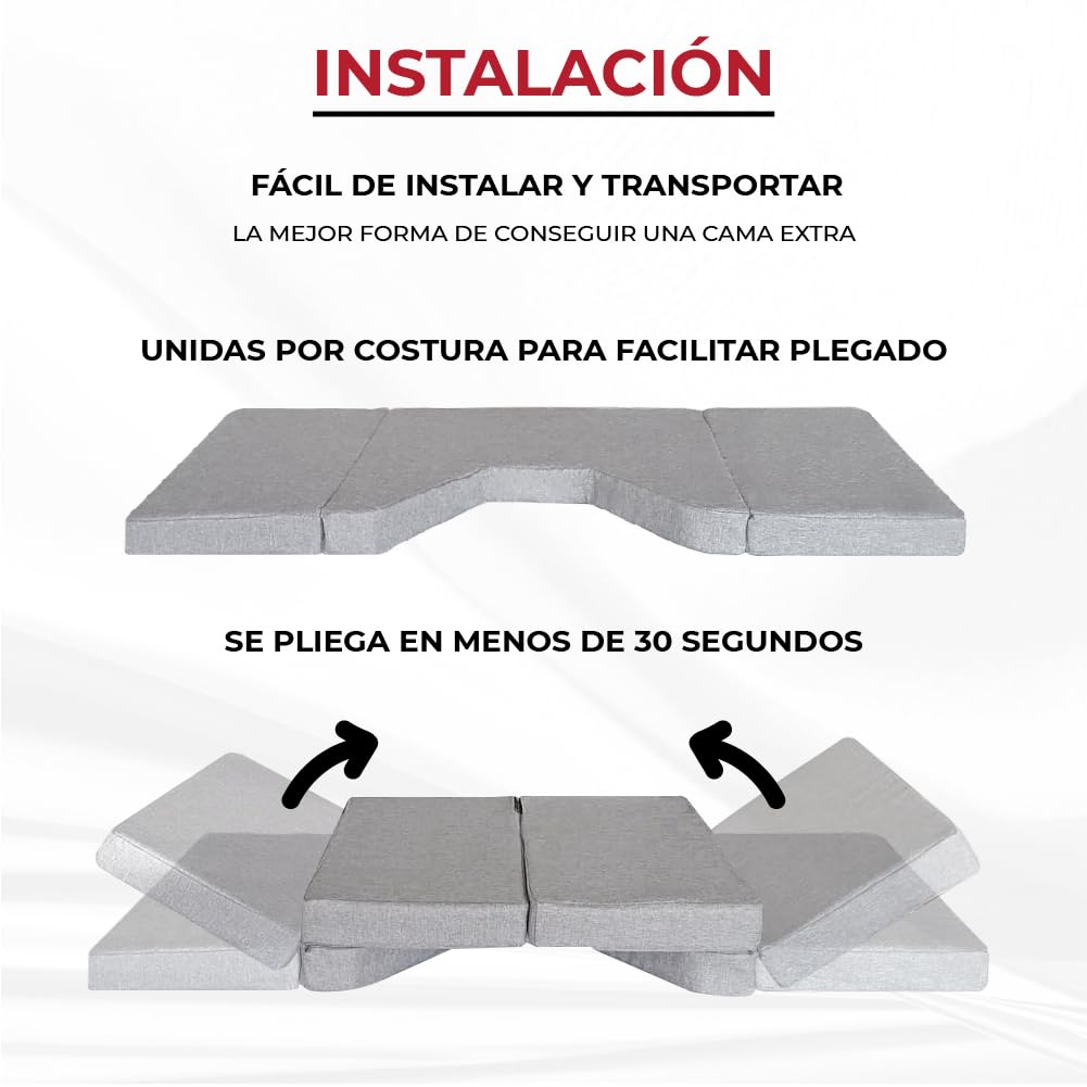 Colchón Plegable Cama Delantera Camper para Mercedes Clase V Color Gris (+2014)