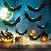 Halloween pipistrello Adesivi parete,ciondolo con pipistrello di Halloween,grande Pipistrelli luminoso in PVC, per porte e finestre per feste horror di Halloween decorazione
