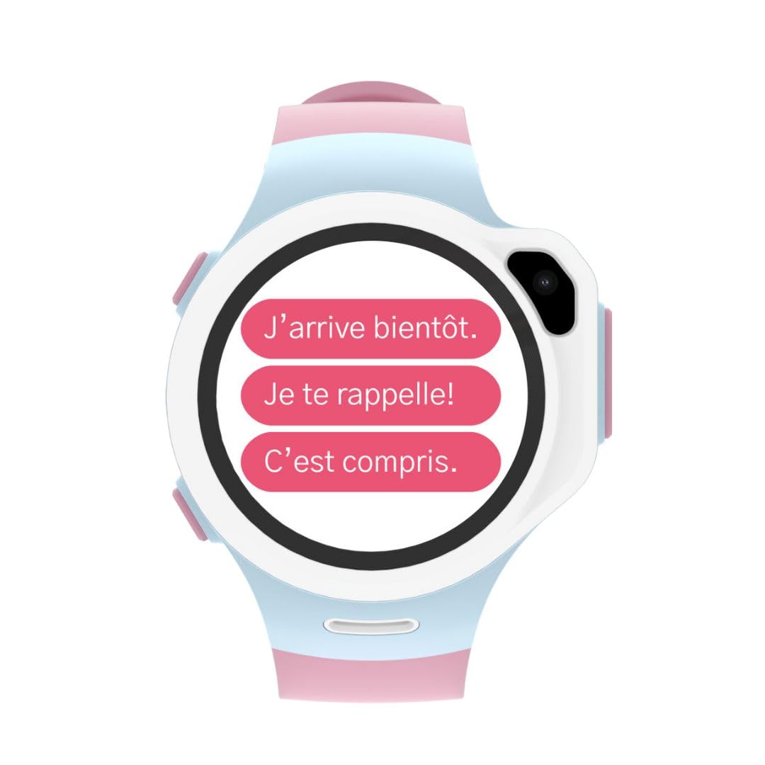 Smart Kids Stellar - Montre Connectée Enfant 4G avec Appels Vidéo HD, GPS Précis, Zone Sécurisée, SOS, Podomètre, Jeux et MP3 - Étanche pour Aventures Quotidiennes - 2 Ans Garantie (Rose)