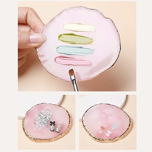 Miniatura 5 de Juego de paletas de arte de uñas de resina, 1 paleta de arte de uñas de resina y 1 placa de color de dibujo de pintura con anillos de dedo