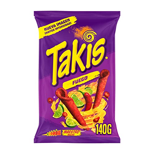 Takis® Fuego, 130g. Snack picante con un toque de lima.