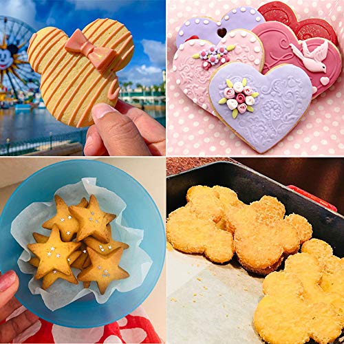 Cookie Cutter For Kids,Mouse Unicorn Dinosaur Heart Star Shapes Stainless Steel Cookie Cutters Mold For Cakes,Biscuits And Sandwiches #TOP4