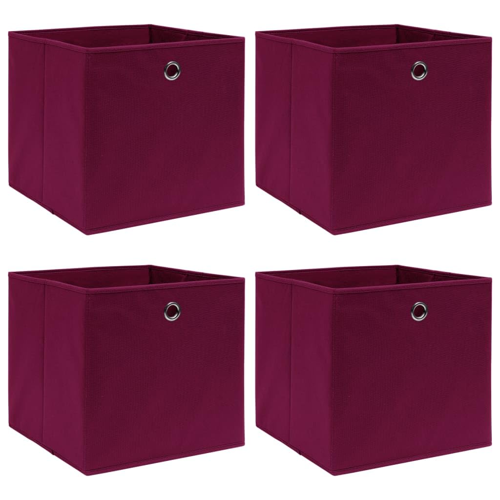 Panier cube de rangement pliable et robuste lot de 4 boîtes en tissu 32 cm gain de place