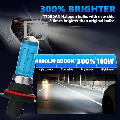 Image of Halogen Headlights Fit For Dodge Ram 2002-2007 Headlight Bulbs,9007 /HB5 High /Low Beam + 9006 /HB4 Fog Light Bright Light Combo,Plug And Play,Pack of 4 (Dodge Ram 2002-2007)