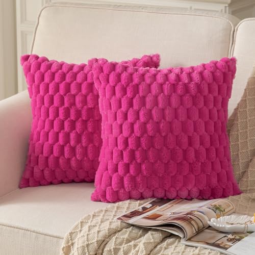 Mandioo 2er Set Rosa Rot superweichen dekorative Plüsch Kissenbezug Kissenbezüge 40 x 40 cm Wollsamt Dekokissenbezüge Kissenhülle Sofakissen Dekokissen flauschig für Couch Sofa Bett Wohnzimmer Mandioo 2er Set Rosa Rot superweichen dekorative Plüsch Kissenbezug Kissenbezüge 40 x 40 cm Wollsamt Dekokissenbezüge Kissenhülle Sofakissen Dekokissen flauschig für Couch Sofa Bett Wohnzimmer