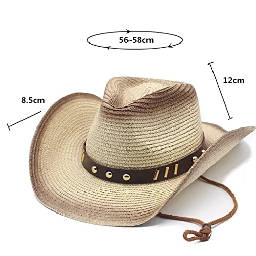 Chapeau de cowboy d'été sangle de menton contre le vent fort - 3