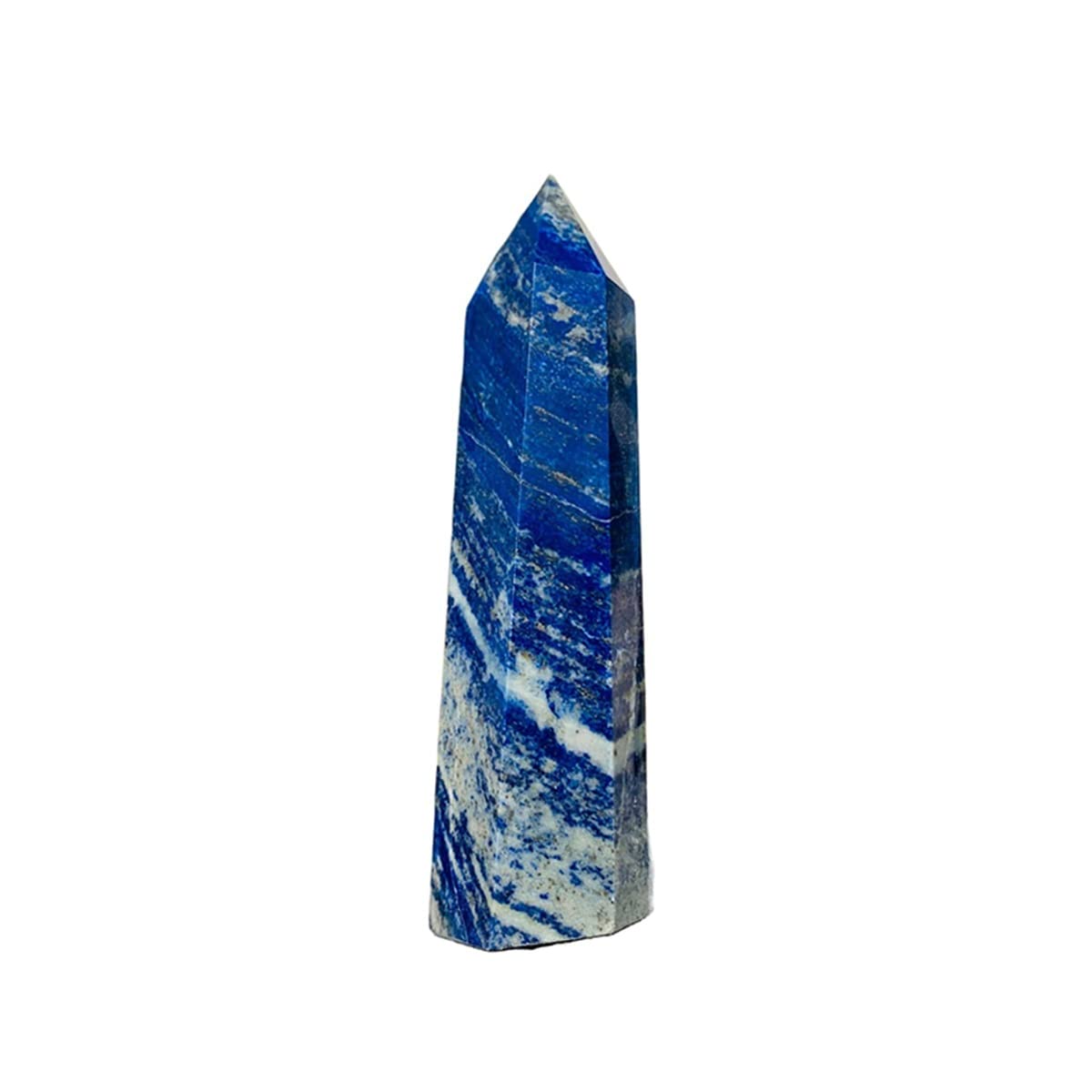 Cristal de meditación Natural 1 Pcs Torre de Columna Hexagonal de Cristal lapislázuli Natural, for la decoración del hogar Piedra de Cristal (Size : 800-900g)
