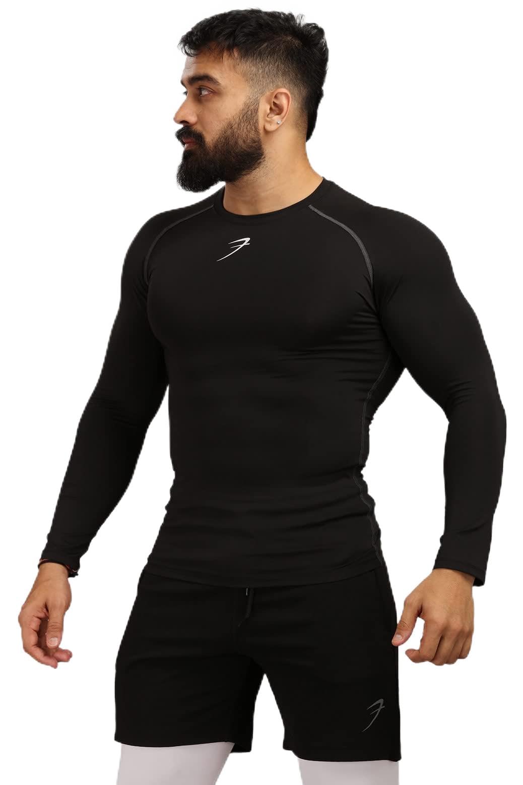 Men's Full Sleeve Compression T-Shirt - Athletic Base Layer for Fitness, Cycling, Training, Workout, Tactical Sports Wear-image-25