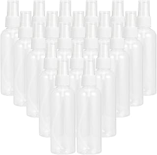 KOHAND 20 PCS 100 ML Clear Plastic Spray Bottles, Travel Size Refillable Spray Bottles With Caps, Empty Fine Mist Spray Bottles Refillable Containers for Liquid, Toner, Perfume, Essential Oil