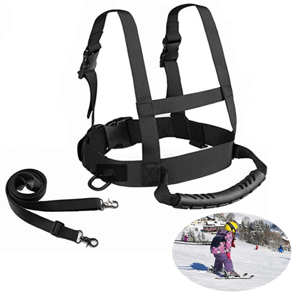 KKPLZZ Skiharnas voor kinderen - Ski-veiligheidsschouderriem, veilige riem voor het begeleiden van kinderen, studieschaatsen skiën en snowboarden, duurzame veilige riemen