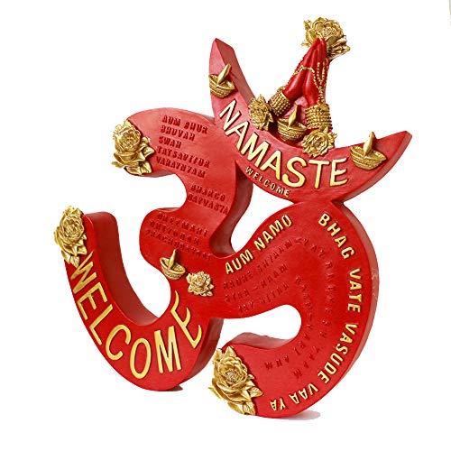 Hindu Diwali Gifts Wall Sculpture - Indian Om Wall Hanging Handmade Home Office Zen Meditation Yoga Room Door Wall Decor India Religious Gifts Handicraft Spiritual Prayer Pooja Items #TOP9