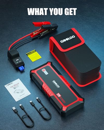 Gooloo EPOWER-136 Upgraded Gp3000 Jump Starter 3000A Peak Car Starter (Up To 9L Gas Or 7L Diesel Engine) 12V Jump Box Auto Lithium Battery Booster Supersafe Portable Power Pack thumb #6