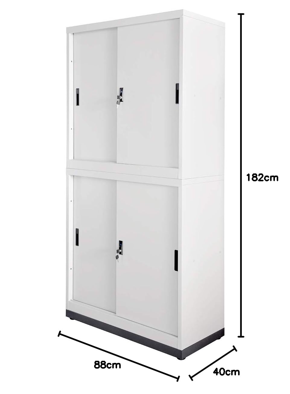 Amazon.co.jp: 書庫 スチール引き違いタイプ上下セット品 W880*D400 