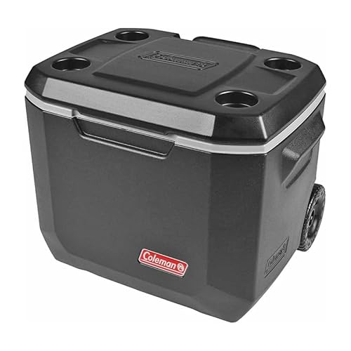 [ Coleman ] �R�[���}�� �N�[���[�{�b�N�X �G�N�X�g���[�� �z�C�[�� �N�[���[ 50QT ��47.3���b�g�� ��e�� �L���X�^�[�t �n�[�h�N�[���[ �u���b�N WHEELED COOLERS �A�E�g�h�A �L�����v ���{������ ���s�A���i 84�ʎ��[