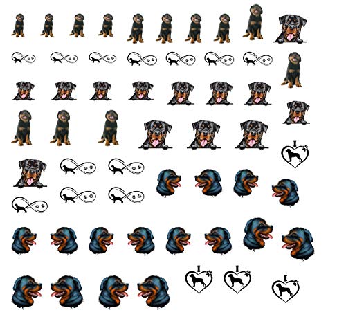 Rottweiler Collection (Rottweiler Nail Art Decals)