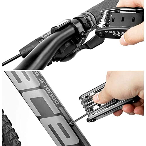 Image of 16 in 1 Multi-Functional Bike Bicycle Repair Tool Kit | Metal Cycling Road Bikes Mountain Bikes MTB | Allen Key Spoke Wrench | Spanner Combo - Multicolor