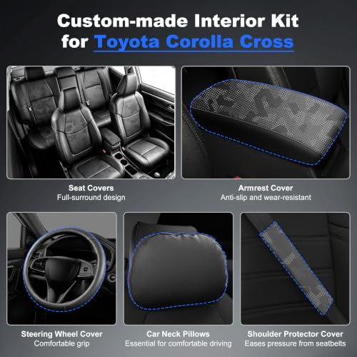 Image of AOMSAZTO Camo Seat Covers for Toyota Corolla Cross 2022-2026 Full Set