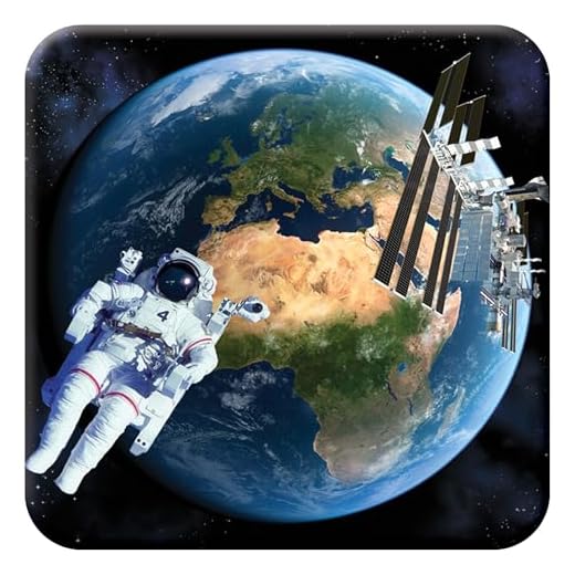 3D LiveLife Posavasos de Corcho - Tierra Desde el Espacio de Deluxebase. Posavasos de Corcho de astronomía Lenticular 3D, con Ilustraciones Originales con Licencia del Artista David Penfound