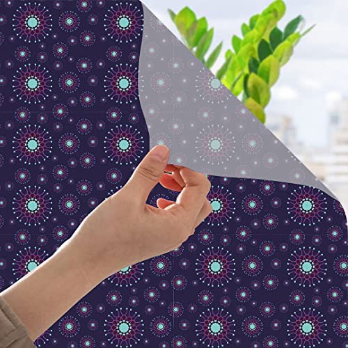 Image of CVANU Window Film Privacy Heat-UV Protection Self-Adhesive Window Glass Film Viny Sheet Multicolor Size(23inch X 100inch) C171