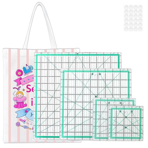 Quilting Rulers Non Slip,Square Sewing Rulers Acrylic Fabric Cutting Ruler