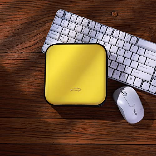 Cd Dvd Wallet, Xiongye 32 Capacity Heavy Duty, Dvd Cd Case Holder For Car ,Portable Dvd/Vcd Storage Disk, Hard Shell Sturdy Case , Car Cd Disk Holder,Booklet, Blu-Ray Wallet (32 Capacity,Yellow) #TOP6