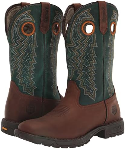 Rocky Women's Legacy 32 Western Boot, Brown and Teal, 8 | Image 6