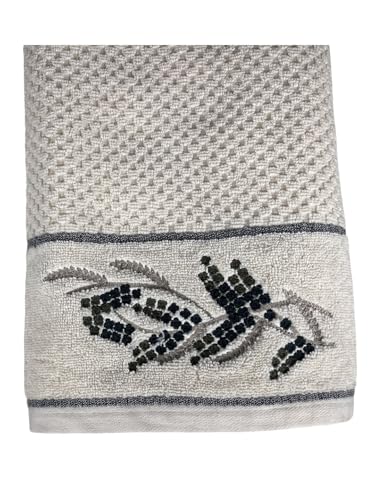 Image of SENSES By Riba Cotton Towel Set 550 GSM - Design 6, 2 Pcs| 1 Bath + 1 Hand Towels Combo | Super Soft, Absorbent, Lightweight, Antimicrobial, Low Linting