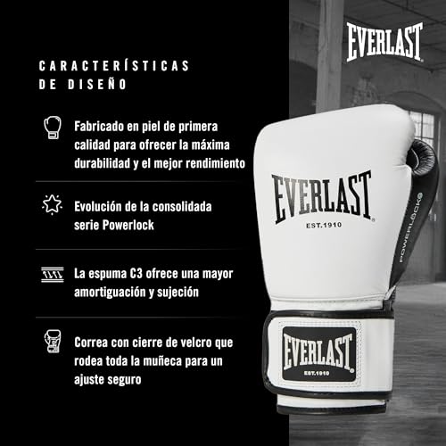 Guantes de boxeo Everlast Powerlock OG Advanced, equipamiento original 3