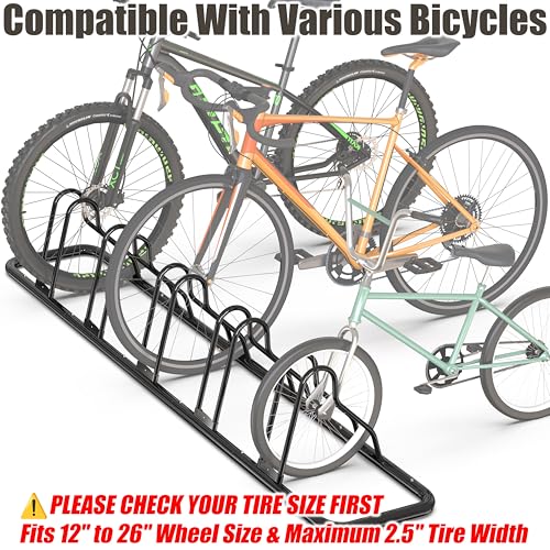 Simple Houseware 5-Bike Floor Rack