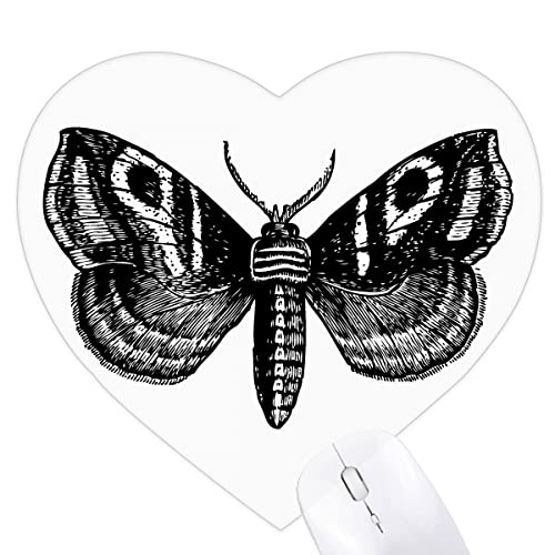 Tapis de souris coeur papillon noir pour embellir votre bureau à la maison