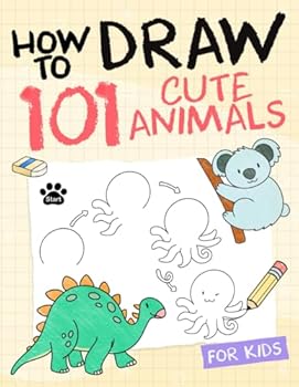 Paperback How To Draw Animals For Kids: Simple And Easy Drawing Book To Learn How To Draw Dog Cat Lion Elephant Dolphine and More Step By Step For Kids Book