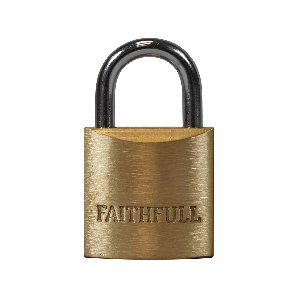 Faithfull Faiplb20 Brass Padlock 20Mm 3 Keys