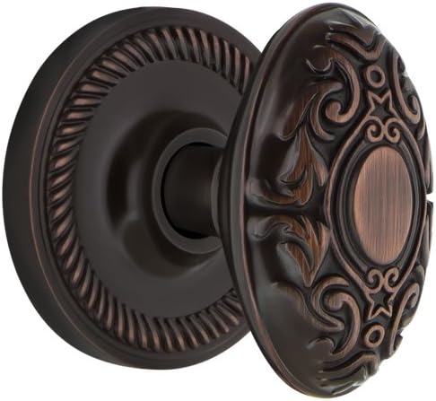 Nostalgic Warehouse Roseta de cuerda con perilla victoriana, doble maniquí, bronce atemporal