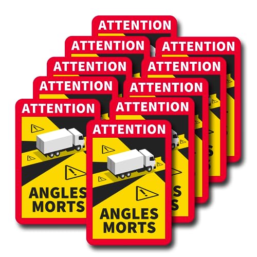 Stickers angles morts obligatoires HADEXIA pour camion et poids lourd - Lot de 10