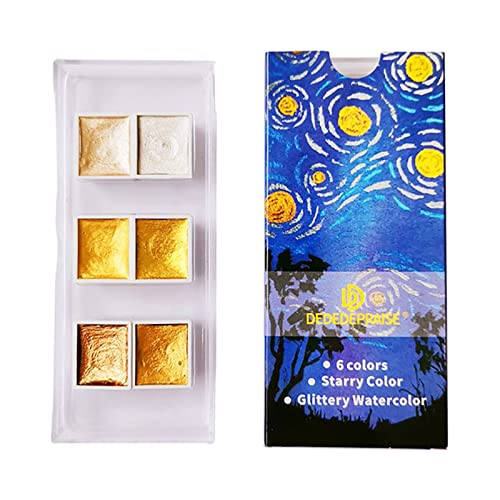 Rock88 Juego de Pintura de Acuarela para Uñas Kit de Esmalte de Gel de Dibujo de Pigmento de Brillo Sólido DIY para Salón de Casa Suministros de Pintura de Artista para Navidad,Blue,52g