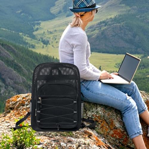 Mesh Backpack Sports Gym Bag Casual Rucksack Convenient Beach Backpack Fitness Storage Bag for Street Shopping Travel Cycling4