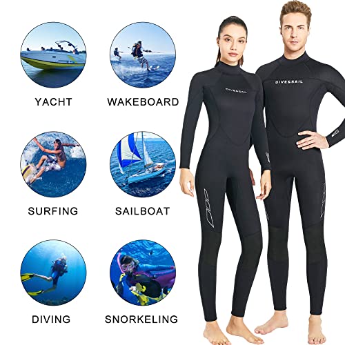 Mens Wetsuit 3Mm Neoprene Wetsuit Full Suits Keep Warm Back Zip For Scuba Diving Surfing Snorkeling Kayaking Water Sports Xl Size 30148Bkm-Xl #TOP5