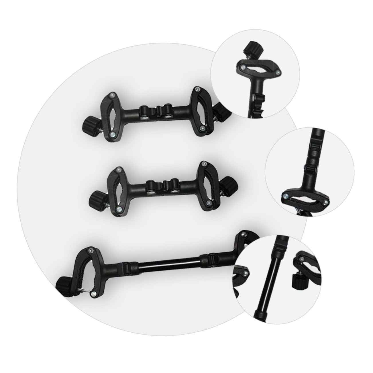 Connecteur de Poussette Réglable pour Poussette Double, 1 Set