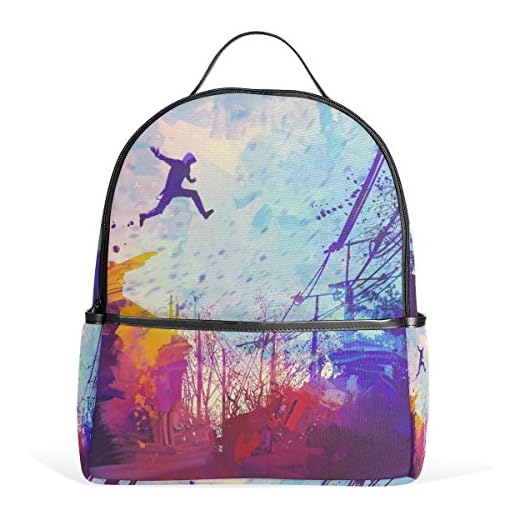 Mochila escolar My Daily Abstract Parkour com pintura escolar