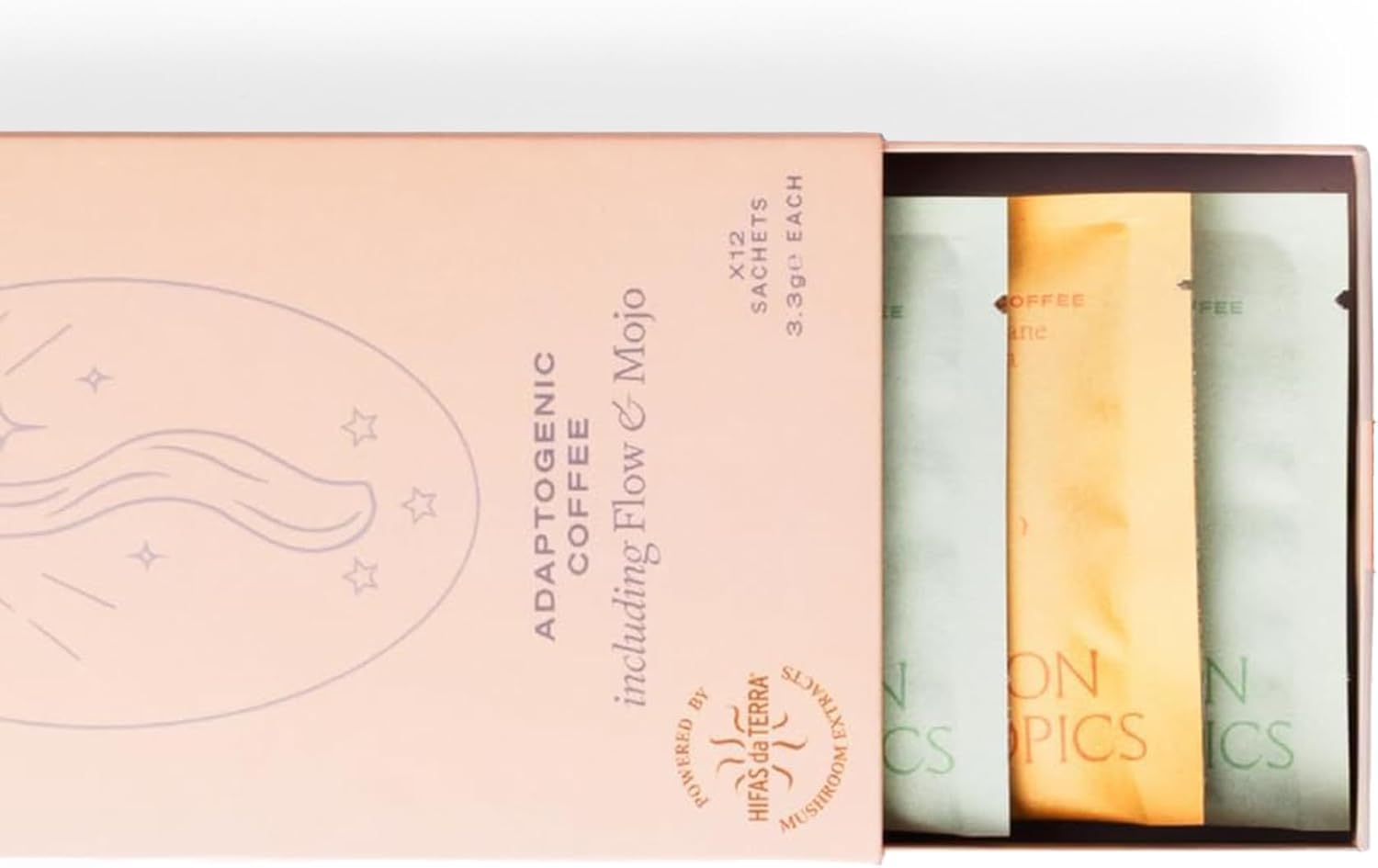 London Nootropics - Mushroom Coffee Box - Flow & Mojo Adaptogenic Mushroom Coffee - 12 Sachets