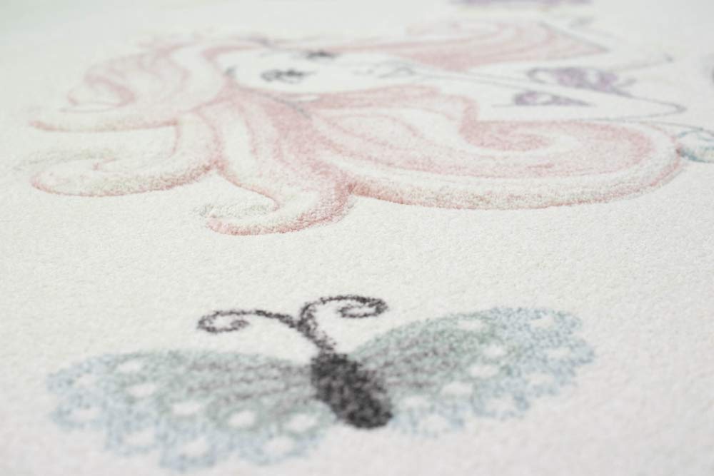 CARPETIA Tapis Enfants Tapis de Jeu Sirène Princesse Rose 120x170 cm