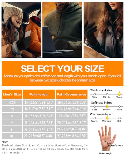 Winter Waterproof Gloves for Women: Water Proof Touch Screen Gloves for Men Running Hiking, Cold Weather Touchscreen Gloves for Phone Texting, Warm Snow Water Resistant Thermal Gloves Black - Image 3