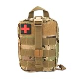 [Aplicación amplia]: la bolsa de primeros auxilios también es un paquete de viaje de primeros auxilios para campamentos o caminatas militares, entrenamiento de tácticas militares de paintball y otros deportes al aire libre para llevar suministros de primeros auxilios