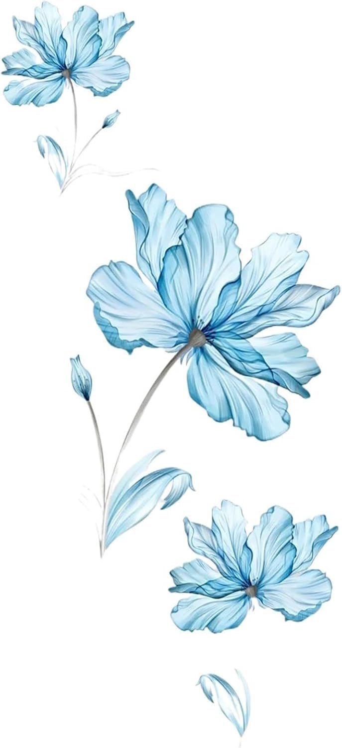 Flower Wall Stickers Flowers Wall Sticker Living Room Sofa Background Decor Wallpaper Self Adhesive for Home Decoration Decals