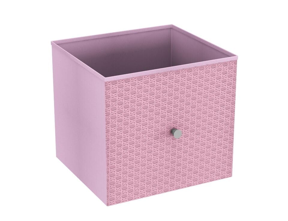 URBNLIVING Set of 1/4/6 Foldable 27cm Woven Fabric Storage Cube Box Drawer Insert Basket with Handle - Multi Colourful Collapsible Toy Arts & Crafts Bins, Durable and Lightweight for Home Office