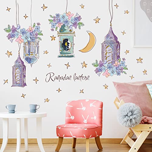 2 láminas adhesivas moradas para decoración de pared miniatura 6